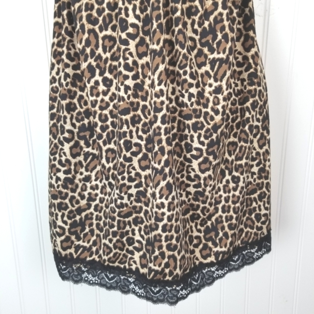 Carrie Amber Y2K Leopard Babydoll Underwire Padded Bra Intimates Lace Cheetah L - Picture 11 of 11